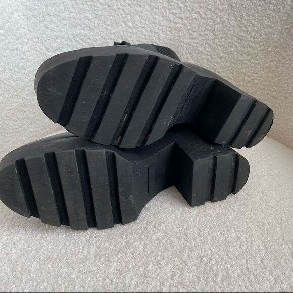 Rouge Helium Black Platform Boots 10 40 - Picture 5 of 8